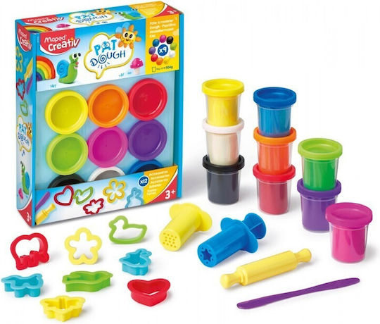 Maped 9 Plasticine Modelling Dough For 3+ Years