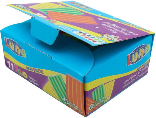 Luna Plasticine in Box for 3+ Years 11 Pieces Fluorescent