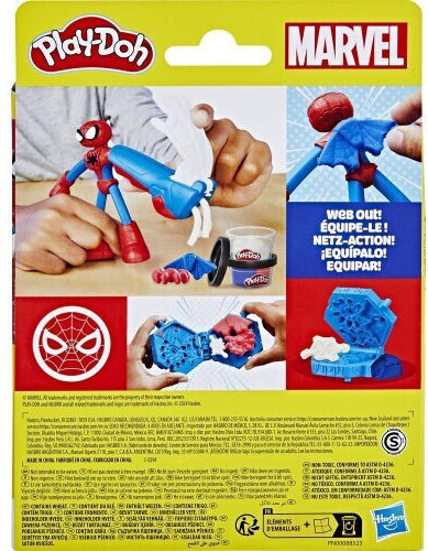 Hasbro Play-Doh Plasticină Set De Joc Spiderman Pentru 3+ Ani 2 Buc