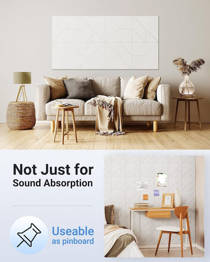 Set 18 Panouri Acustice Material de tratament audio 30 X 30 X 0.9 Cm Autocolante Izolare Acustică Model Potrivit pentru Decorarea Pereților Tavanurilor Ușilor În Studio Casnic