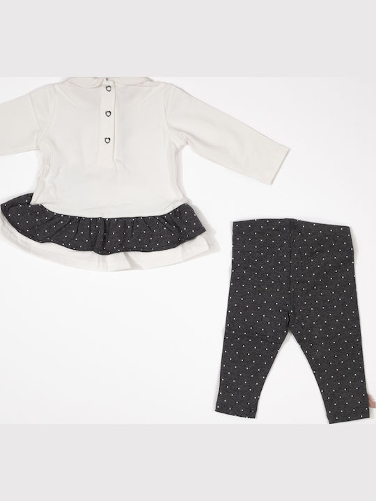 Kids' Set with Leggings Winter 2pcs Ecru Bear Queen Set