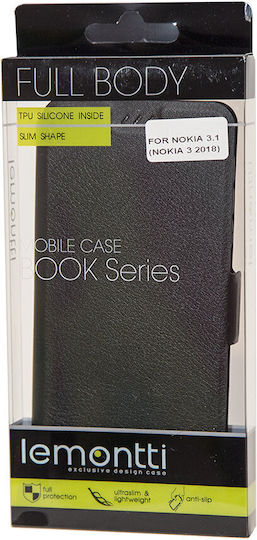Lemontti Gehärtetes Glas Schwarz (Nokia 3.1)