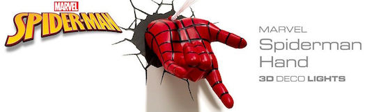 Abacus Led Παιδικό Διακοσμητικό Φωτιστικό The Source 3DL Spiderman Κόκκινο