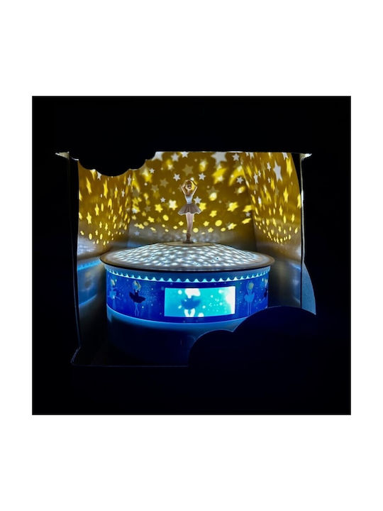 Trousselier Kinder Tischlampe Projektor Ballerina Weiß 13x13x12cm