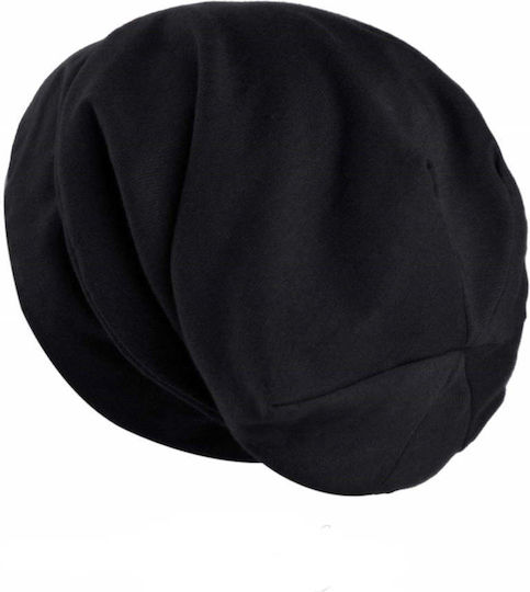 Black Satin-lined Sleep Cap Hair Protection
