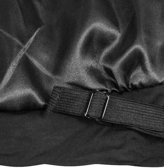 Black Satin-lined Sleep Cap Hair Protection
