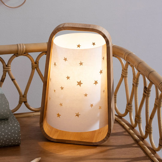 Atmosphera Kinder Nachttischlampe Star Weiß 15x15x26.5εκ.