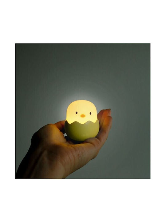 Mega Light Παιδικό Διακοσμητικό Φωτιστικό Eggy & Friends Baby Eggy Pastel Κίτρινο 5x5x5.7εκ. Yellow