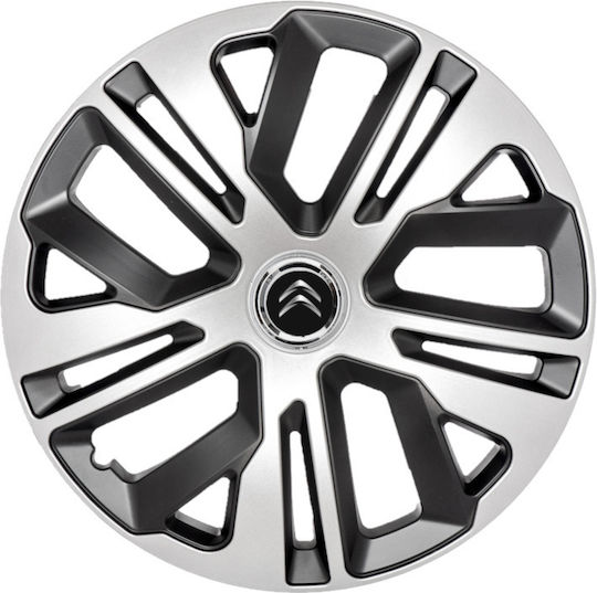 Auto Radkappen Set mit Marke Citroen 4Stück 16" Gray