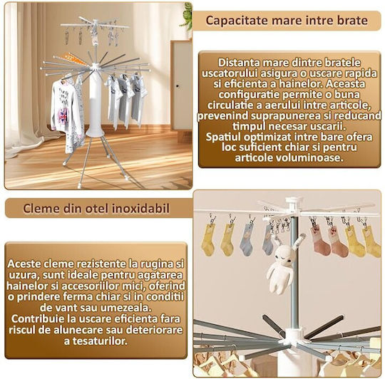Compact Πτυσσόμενη Απλώστρα Δαπέδου Ανοξείδωτη