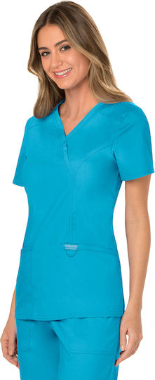 Cherokee Women's Turquoise Medical Blouse