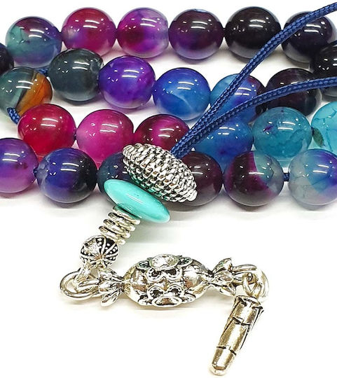 Roloi Komboloi Agate Worry Beads Multicolour 26cm