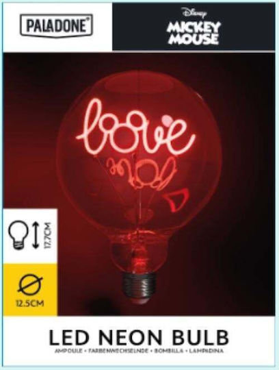 PCMerch Kids Decorative Lamp Neon Bulb Mickey Mouse Love Multicolour 18x13x13εκ. PCMerch Kids Decorative Lamp Neon Bulb Mickey Mouse Love Multicolour 18x13x13εκ.