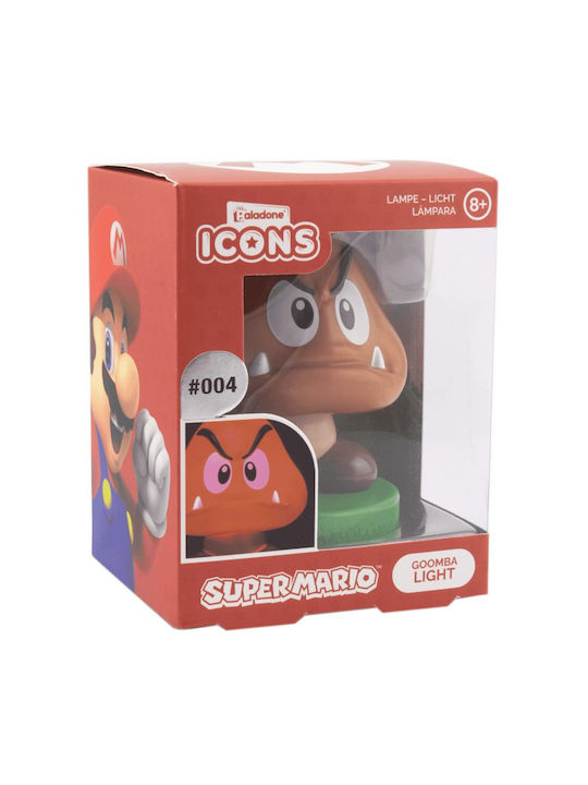Paladone Παιδικό Διακοσμητικό Φωτιστικό Super Mario Goomba Καφέ 7εκ.