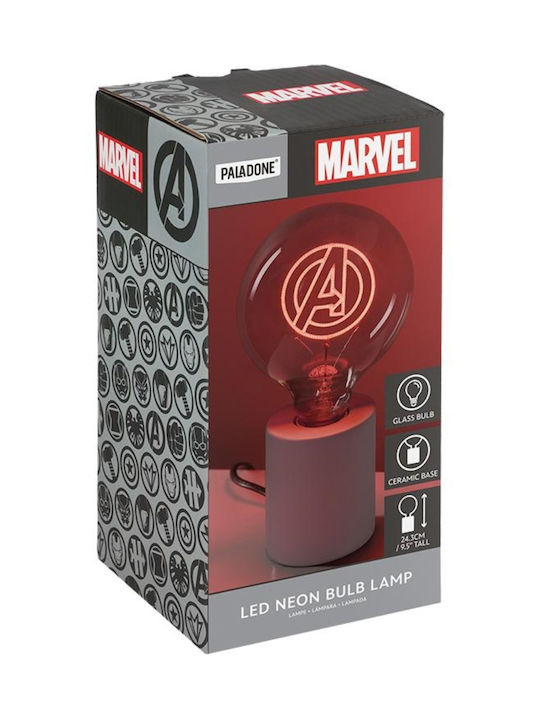 Paladone Lampă decorativă pentru copii Marvel Avengers Logo Alb 18x13x18εκ.