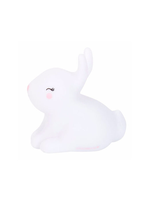 A Little Lovely Company Led Kids Decorative Lamp Bunny with Color Changes White