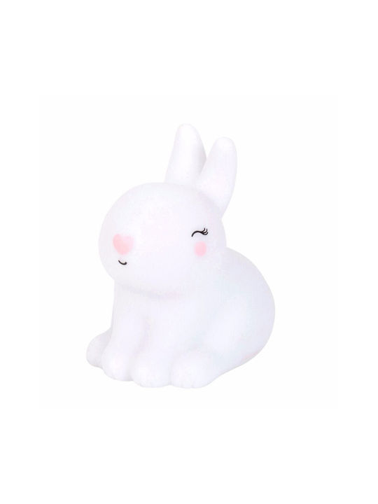 A Little Lovely Company Led Kids Decorative Lamp Bunny with Color Changes White