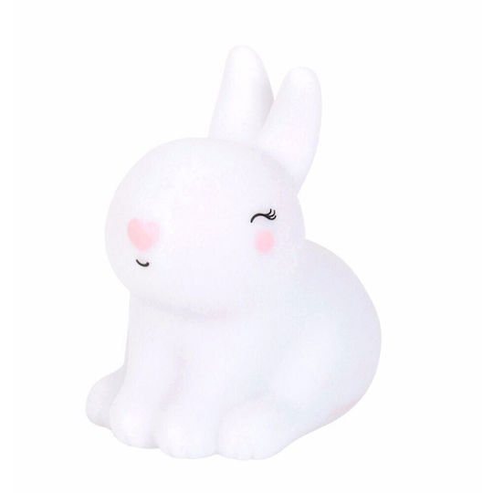 A Little Lovely Company Led Kids Decorative Lamp Bunny with Color Changes White