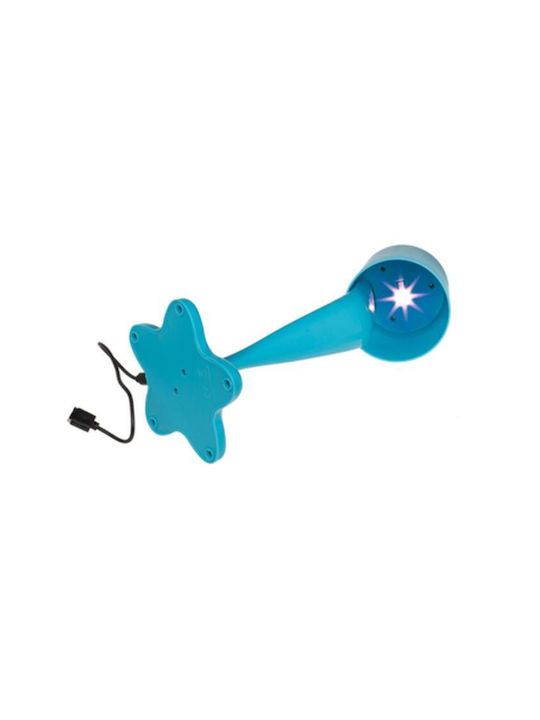 Out of the Blue Led Kids Table Lamp Spilt Paint with Colour Changing Blue 17x30cm