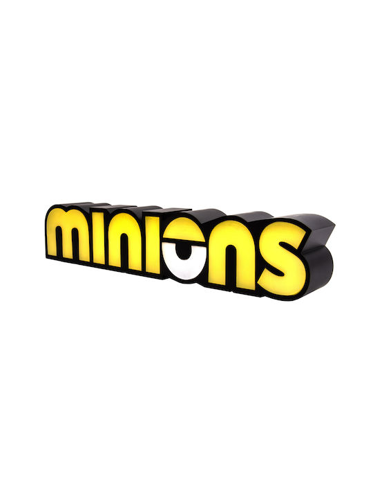 Fizz Creations Παιδικό Διακοσμητικό Φωτιστικό Minions Logo Κίτρινο 30εκ.
