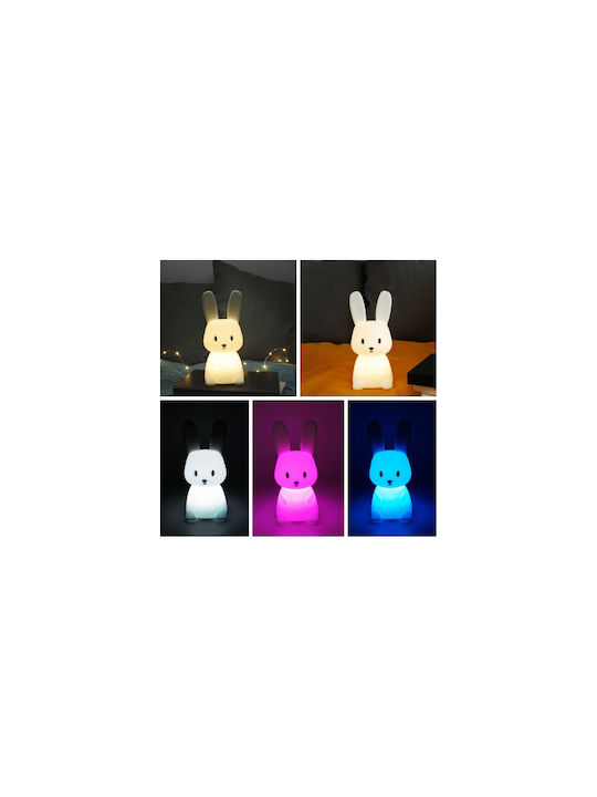 Winkee Lampă decorativă pentru copii Winkee Alb Iepure cu lumină de noapte