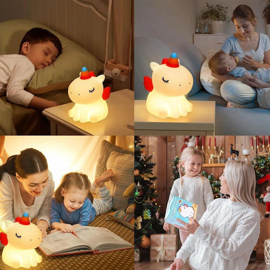 Arrango LED Kinder Dekorative Lampe Berührung Weiß 14x13cm