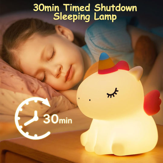 Arrango LED Kinder Dekorative Lampe Berührung Weiß 14x13cm