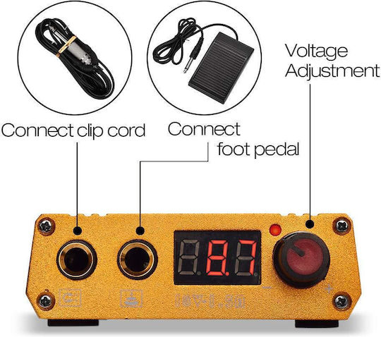 Surse de Alimentare Lcd Pentru Mașină de Tattoo 23w 18v Tensiune Reglabilă Carcasă Metalică Dimensiuni Compacte Atomus