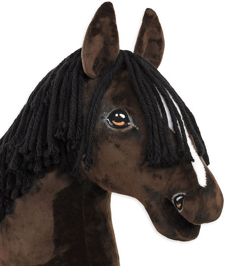 Premium Hobby Horse Großer Stockpferd Dunkelbraun A3