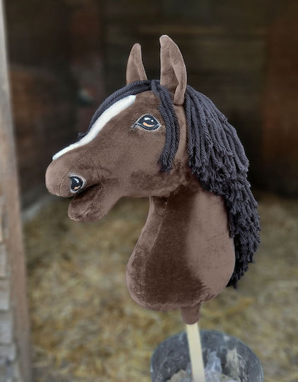 Premium Hobby Horse Großer Stockpferd Dunkelbraun A3