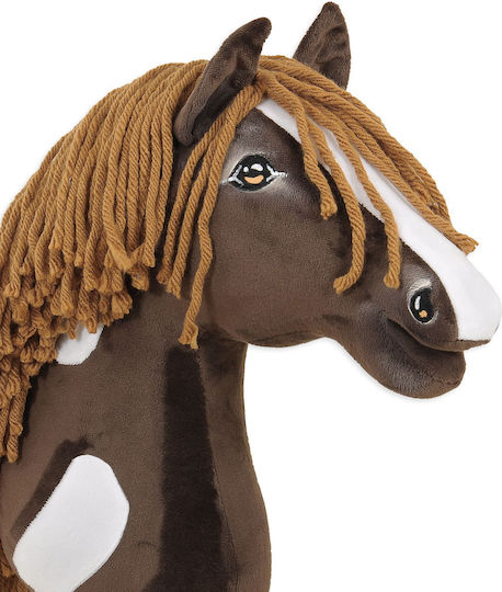Hobby Horse Großes Premium Steckenpferd Dunkelbraune Westernbraune Mähne A3