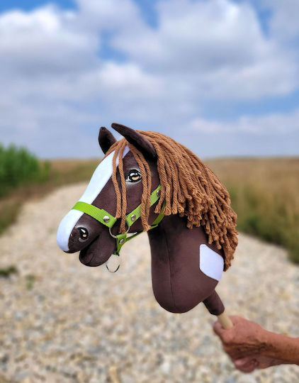 Hobby Horse Großes Premium Steckenpferd Dunkelbraune Westernbraune Mähne A3