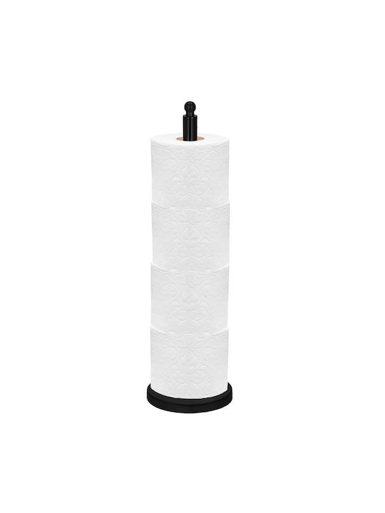 Floor Paper Holder Metallic Black