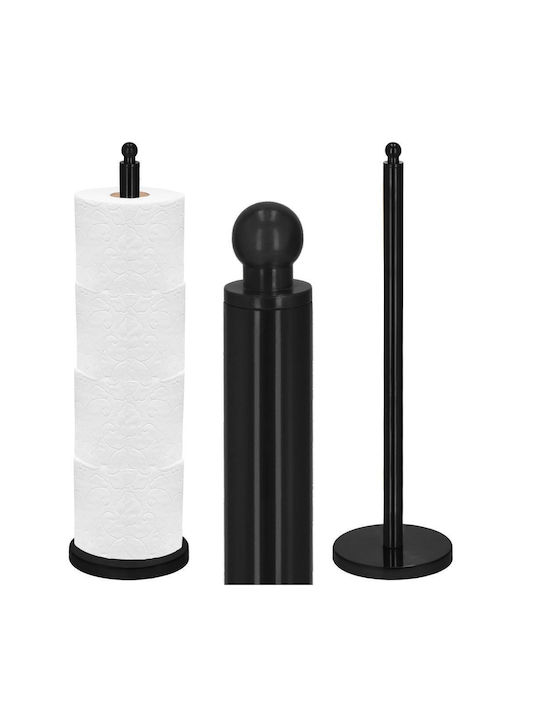 Floor Paper Holder Metallic Black