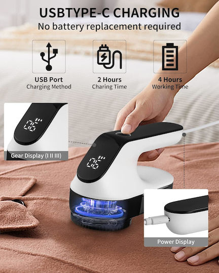 Usb Lint Remover Aparat de îndepărtat scame Alb