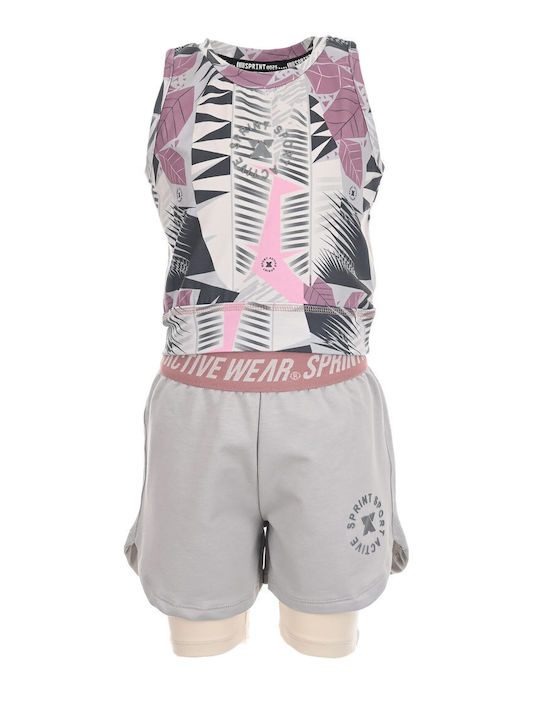 Kids' Set with Shorts Summer 2pcs Ecru