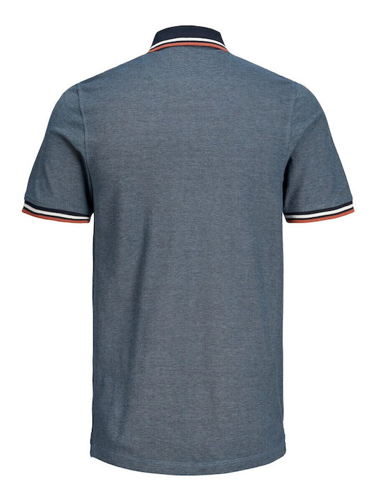 Polo Short Sleeve Blouse Denim Blue