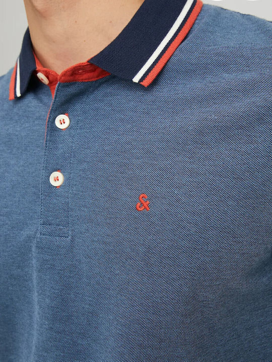 Polo Short Sleeve Blouse Denim Blue
