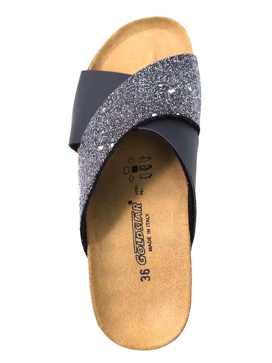 Flache Sandalen für Damen Anatomisch in Schwarz Farbe