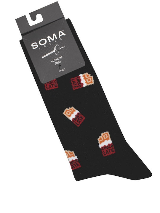 Soma Socks Ανδρικές Κάλτσες Μαύρο