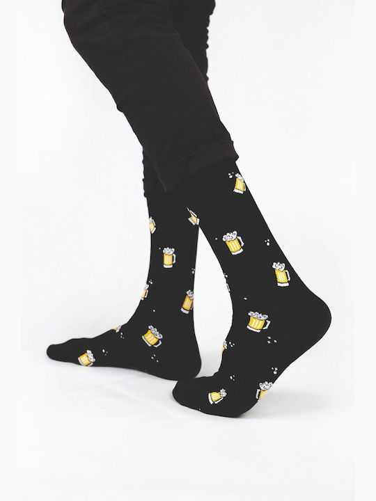 Soma Socks Bărbați Șosete cu Model Black 1Pachet