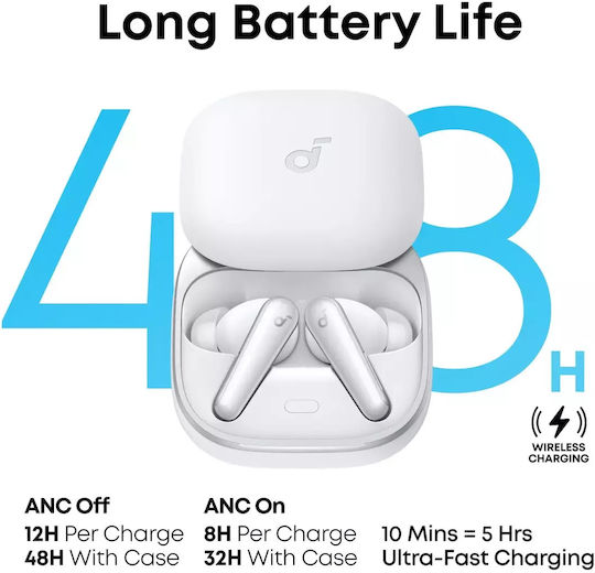Soundcore by Anker Liberty 5 In-ear Bluetooth Handsfree Earphones with Sweat Resistance and Charging Case White