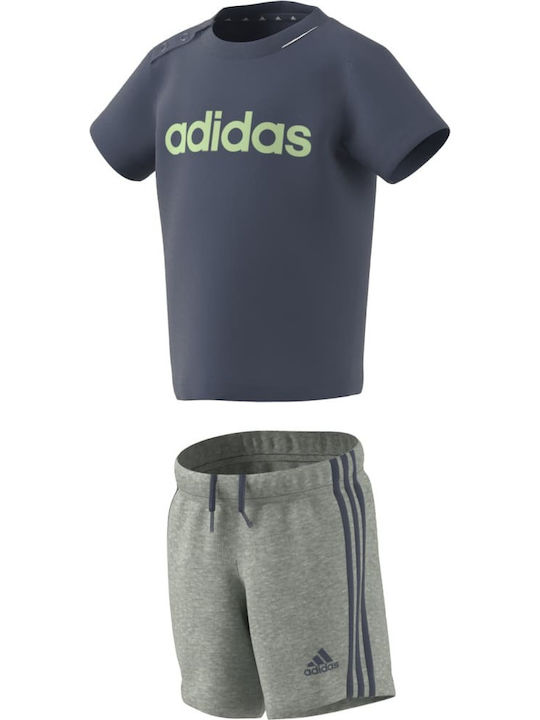Παιδικό Σετ με Σορτς Καλοκαιρινό 2τμχ Navy Blue/Grey Melange Essentials