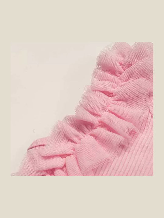 Kids' Set with Skirt Summer 2pcs Pink