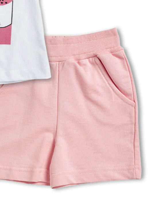 Kinder-Set mit Shorts Sommer 2Stück Weiß