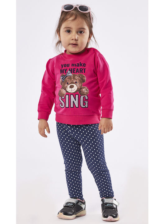 Kids' Set with Leggings Winter 2pcs Fuchsia