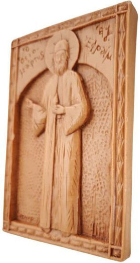 Monastiraki Wachs Heiligenikone St. Efraim 14x9,5 cm