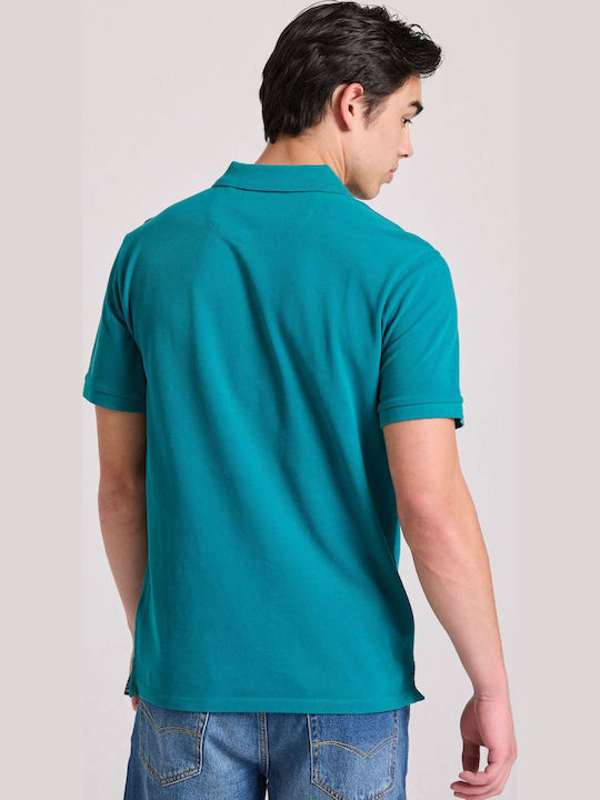 Funky Buddha Polo T-shirt teal Funky Buddha Polo T-shirt teal