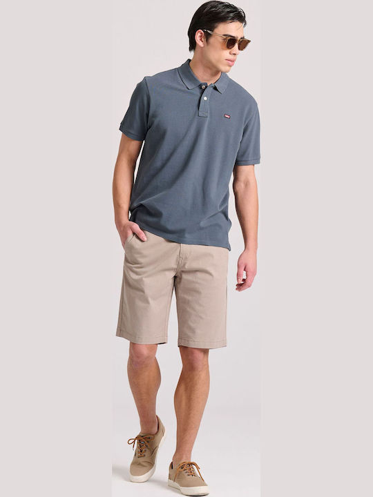 Polo Bluza Tricou Cu Mânecă Scurtă Albastru Coral