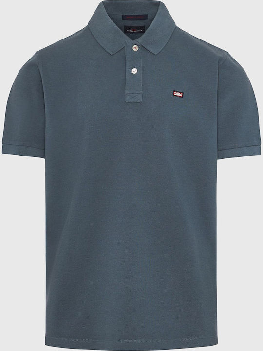 Polo Bluza Tricou Cu Mânecă Scurtă Albastru Coral